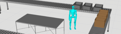 Roboter steht in einer Packstation